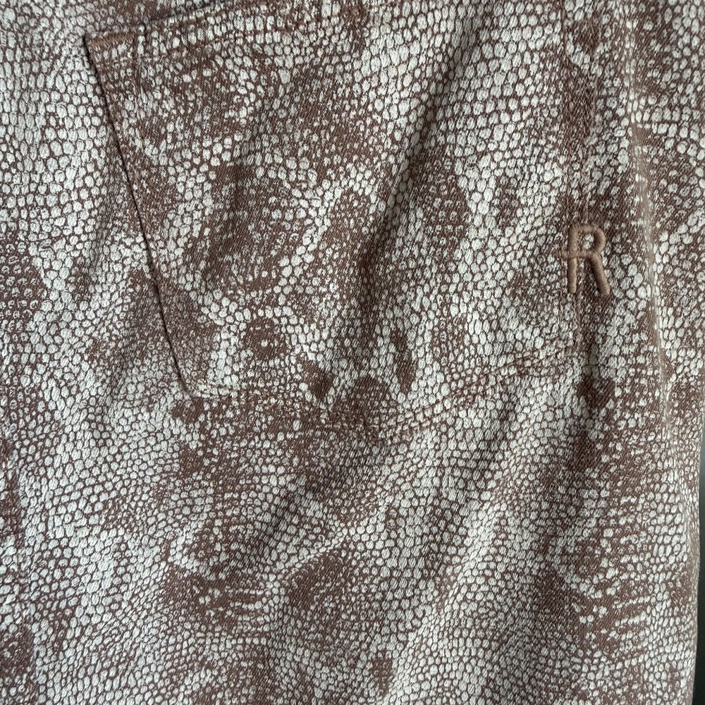 Rich and Skinny Tan Snakeskin Denim Skirt Size 25 - Picture 6 of 9